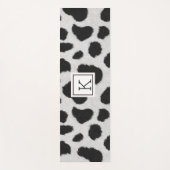 Zwart-witte koe bont patroon yogamat (Voorkant)