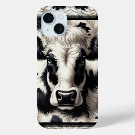 Zwart & Witte Koe Cowhide Bont Bontachtige Uiterli Case-Mate iPhone Case (Achterkant)