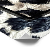 Zwart & Witte Koe Cowhide Bont Bontgekleurde Uiter Poster (Hoek)