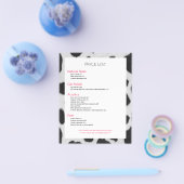 Zwart-witte koe nepbont, prijstlijst flyer (Enkel)