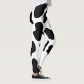 Zwart-witte koe spleet leggings printpatroon afdru (Rechts)