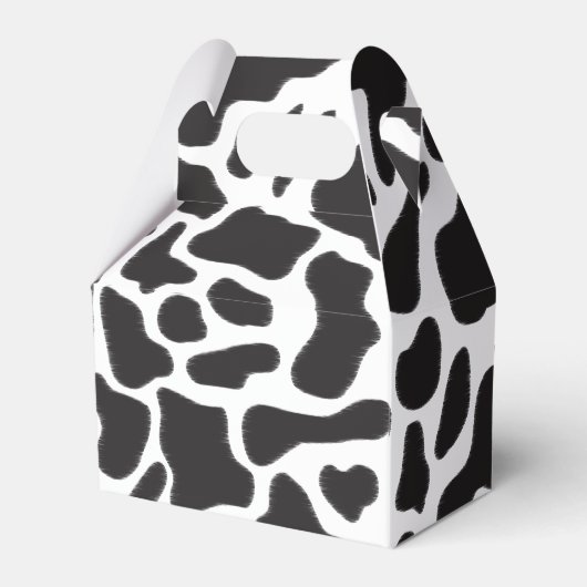 Zwart-witte Koe Spot Animal Patroon Bedankdoosjes (Achterkant)