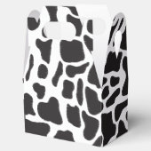 Zwart-witte Koe Spot Animal Patroon Bedankdoosjes (Geopend)