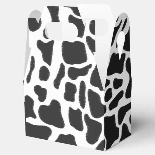 Zwart-witte Koe Spot Animal Patroon Bedankdoosjes (Geopend)