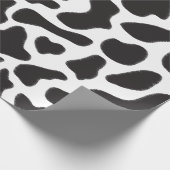 Zwart-witte Koe Spot Animal Patroon Cadeaupapier (Hoek)