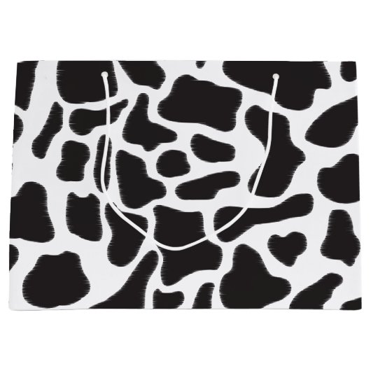 Zwart-witte Koe Spot Animal Patroon Groot Cadeauzakje (Voorkant)