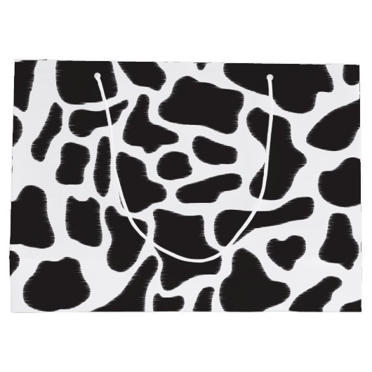 Zwart-witte Koe Spot Animal Patroon Groot Cadeauzakje (Achterkant)