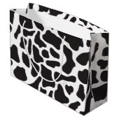 Zwart-witte Koe Spot Animal Patroon Groot Cadeauzakje (Achterkant Gekanteld)