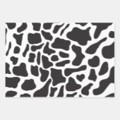 Zwart-witte Koe Spot Animal Patroon Inpakpapier Vel (Voorkant 3)