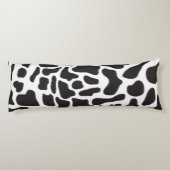 Zwart-witte Koe Spot Animal Patroon Lichaamskussen (Achterkant)