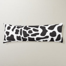 Zwart-witte Koe Spot Animal Patroon Lichaamskussen