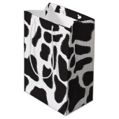Zwart-witte Koe Spot Animal Patroon Medium Cadeauzakje (Achterkant Gekanteld)