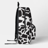 Zwart-witte Koe Spot Animal Patroon Monogram Bedrukte Rugzak (Links)
