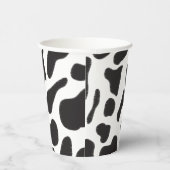 Zwart-witte Koe Spot Animal Patroon Papieren Bekers (Rechts)