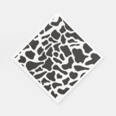 Zwart-witte Koe Spot Animal Patroon Servet (Hoek)