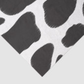 Zwart-witte Koe Spot Animal Patroon Tissuepapier (Detail)