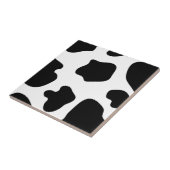 Zwart-witte koe spots aangepast vierkant tegeltje (Zijkant)