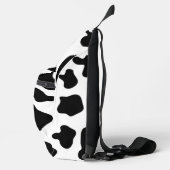 Zwart-witte koe spots crossbody sling bag (Rechts)