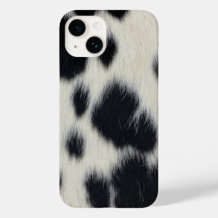 zwart witte koe textuur vacht huid leer dier ha Case-Mate iPhone 14 hoesje