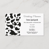 Zwart-witte Koe vlekken, QR-code Visitekaartje (Voorkant)