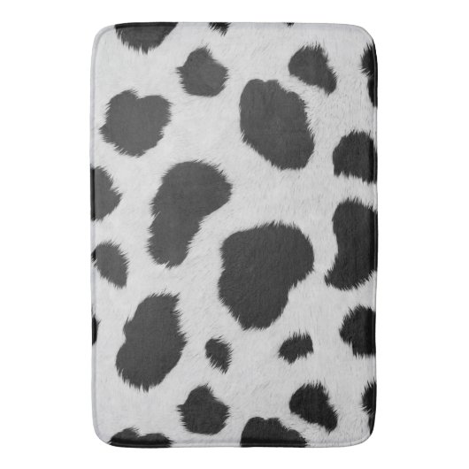 Zwart-witte koe vlekt patroon nevel textuur badmat (Voorkant Verticaal)