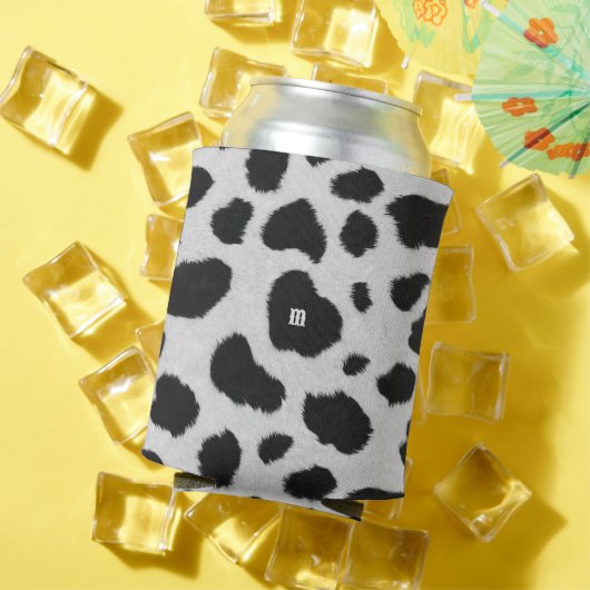 Zwart-witte koe vlekt patroon nevel textuur blikjeskoeler (Insitu Zomer)