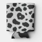 Zwart-witte koe vlekt patroon nevel textuur blikjeskoeler (Voorkant)
