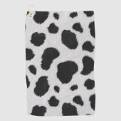 Zwart-witte koe vlekt patroon nevel textuur golfhanddoek (Voorkant)