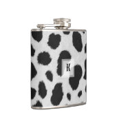 Zwart-witte koe vlekt patroon nevel textuur heupfles (Rechts)