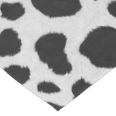 Zwart-witte koe vlekt patroon nevel textuur korte tafelloper (Hoek)