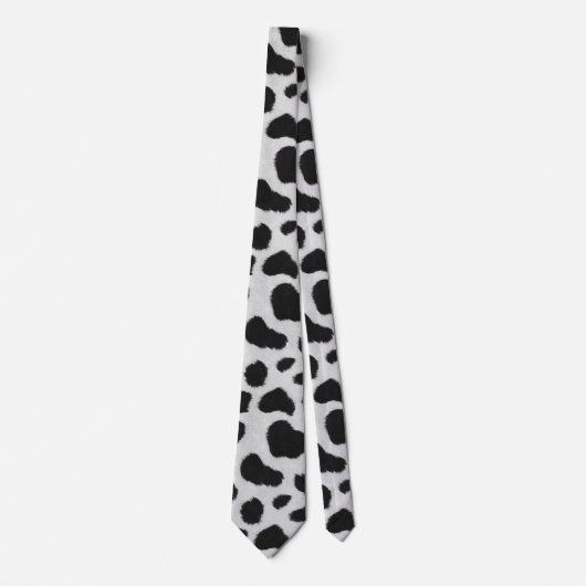 Zwart-witte koe vlekt patroon nevel textuur stropdas (Voorkant)
