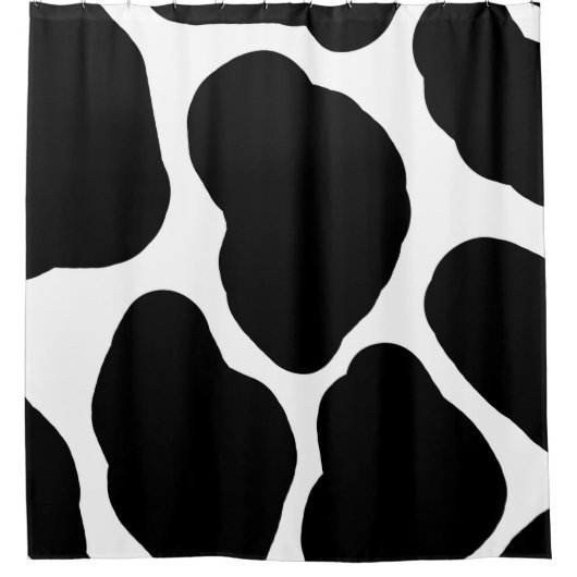 Zwart-witte Koe — Zuidwestelijke afdrukken Douchegordijn (Voorkant)