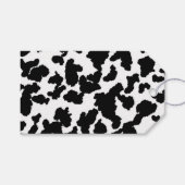 Zwart-witte Koeienhuid Cadeaulabel (Voorkant (Horizontaal))