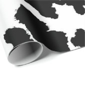 Zwart-witte Koeienhuid Cadeaupapier (Rol Hoek)