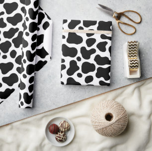 Zwart-witte koeienhuid cadeaupapier
