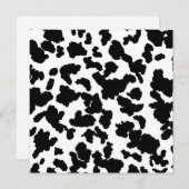 Zwart-witte Koeienhuid Feestdagenkaart (Voorkant / Achterkant)