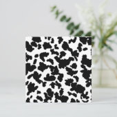 Zwart-witte Koeienhuid Feestdagenkaart (Staand voorkant)