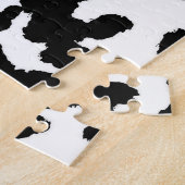 Zwart-witte Koeienhuid Legpuzzel (Zijkant)
