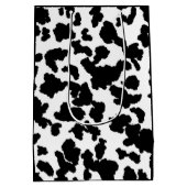 Zwart-witte Koeienhuid Medium Cadeauzakje (Achterkant)