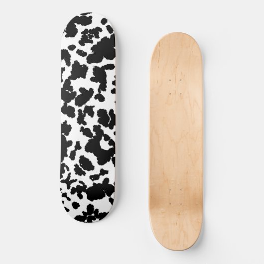 Zwart-witte Koeienhuid Persoonlijk Skateboard (Voorkant)