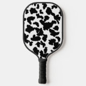 Zwart-witte Koeienhuid Pickleball Paddle (Achterkant)