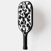 Zwart-witte Koeienhuid Pickleball Paddle (Links)