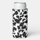 Zwart-witte Koeienhuid Seltzer Blikjeskoeler (Seltzer Voorkant)