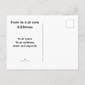 Zwart-witte Koeienhuid Verplaatsende aankondiging (Achterkant)