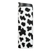 Zwart & Witte Koeienhuidprint Thermosbeker (Geroteerd rechts)