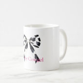 Zwart Witte Koeienprint Boog Koffiemok (Voorkant rechts)