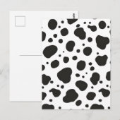 Zwart Witte Koeienprint Briefkaart (Voorkant / Achterkant)