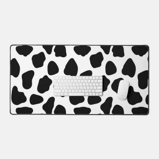 Zwart-witte koeienprint bureaumat (Keyboard & Muis)