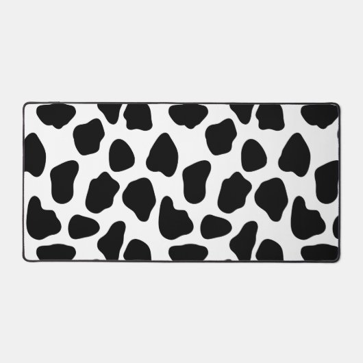 Zwart-witte koeienprint bureaumat (Voorkant)