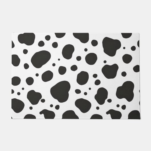 Zwart Witte Koeienprint Deurmat (Voorkant)